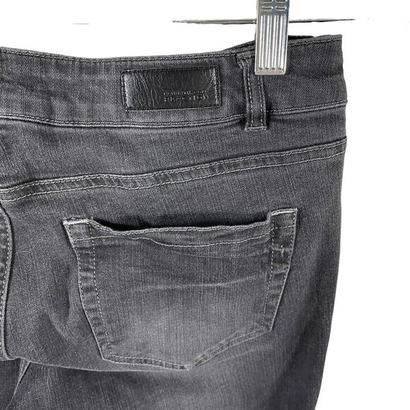 Kenneth Cole Reaction Womens 6 Distressed Low Rise Black Skinny Jeans Stretch - Picture 5 of 9